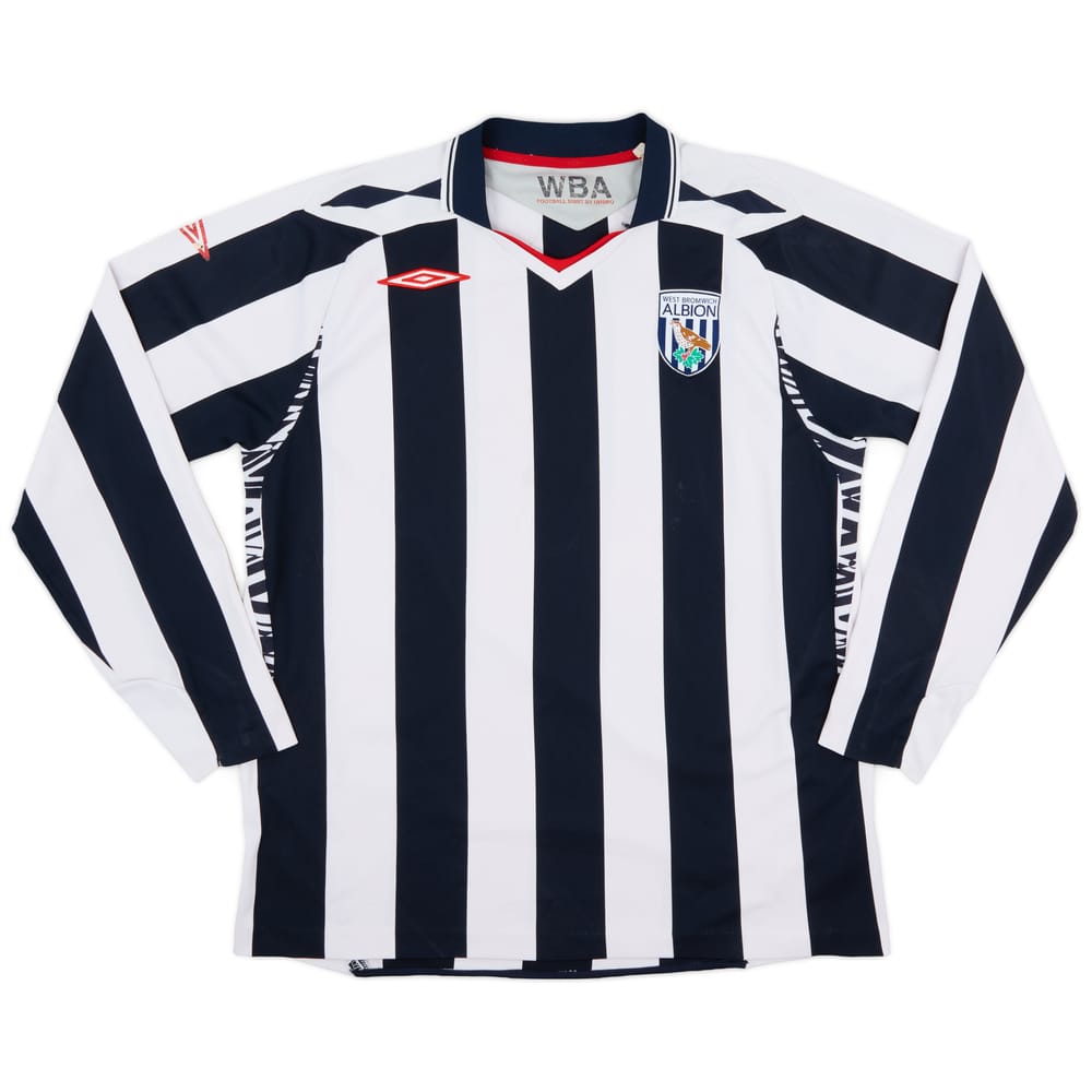 2007-08 West Brom Home L/S Shirt - 6/10 - (L)