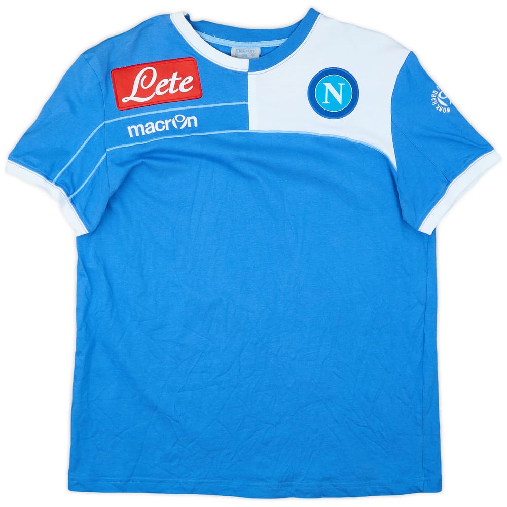 2011-12 Napoli Macron Cotton Tee - 9/10 - (M)