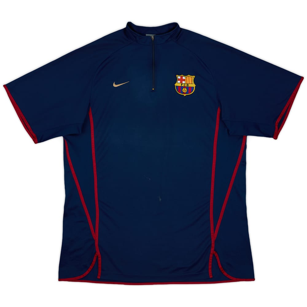2002-03 Barcelona Nike 1/4 Zip Polo Shirt - 8/10 - (L)
