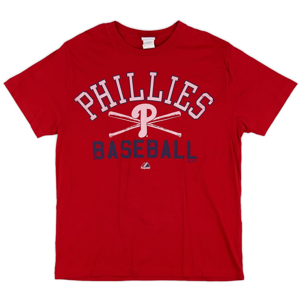 2011 Philadelphia Phillies Majestic Tee - 6/10 - (L)
