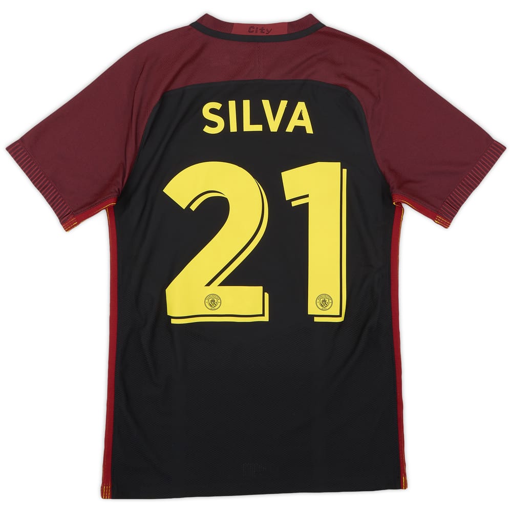 2016-17 Manchester City Authentic Away Shirt Silva #21 - 8/10 - (S)