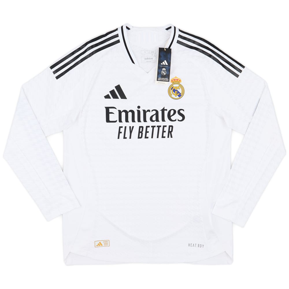 2024-25 Real Madrid Authentic Home L/S Shirt