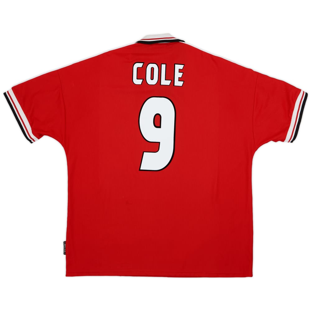 1998-00 Manchester United Home Shirt Cole #9 - 7/10 - (XXL)