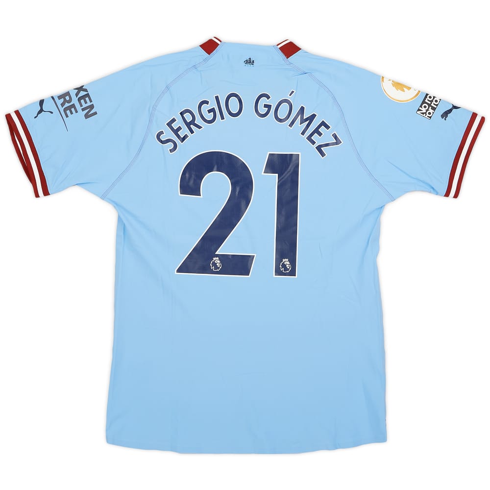 2022-23 Manchester City Match Issue Home Shirt Sergio Gomez #21