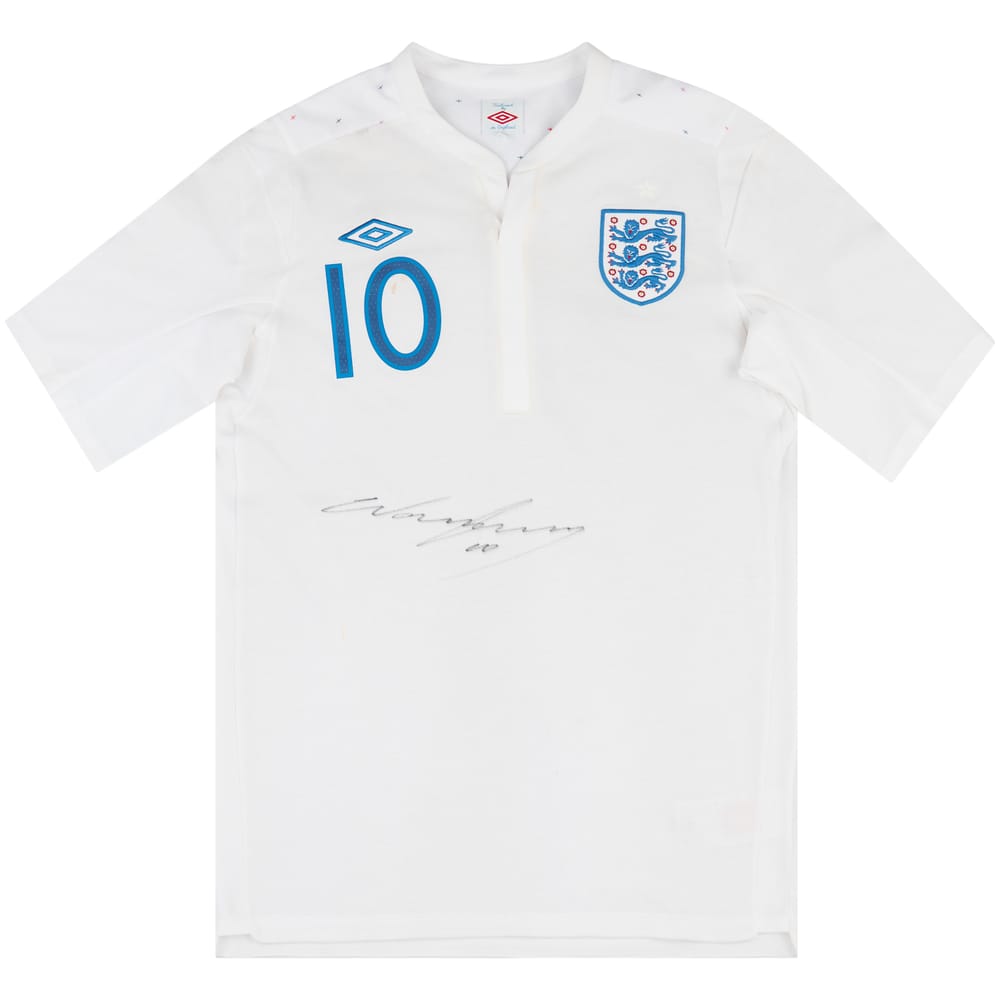 2011 England Player Issue Signed Home Shirt Rooney #10