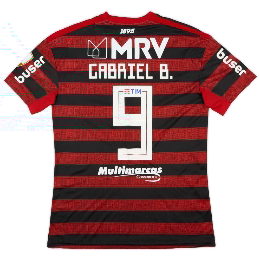 2019-20 Flamengo Copa Libertadores Final Home Shirt Gabriel B. #9 - 7/10 - (XL)