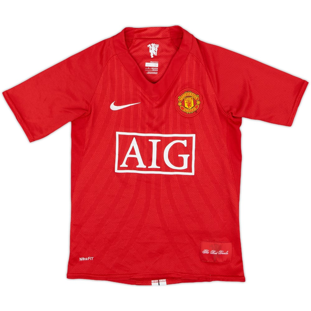 2007-09 Manchester United Home Shirt - 5/10 - (S.Boys)