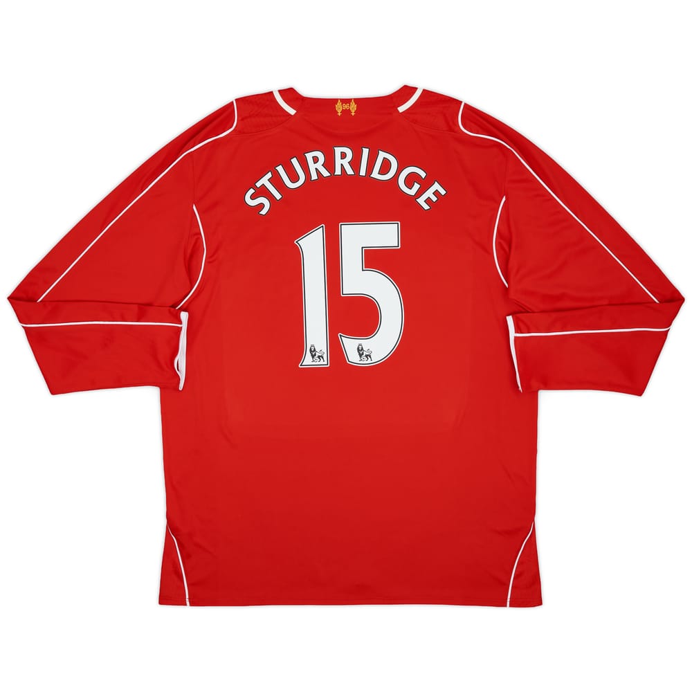 2014-15 Liverpool Home L/S Shirt Sturridge #15 - 9/10 - (XXL)