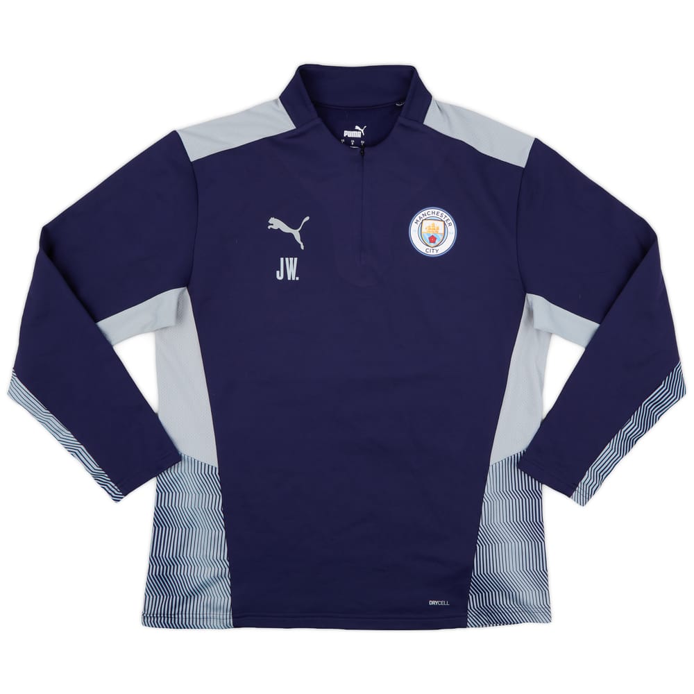 2021-22 Manchester City Staff Issue 1/4 Zip Training Top JW.' - 9/10 - (L)