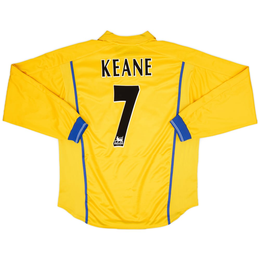 2000-02 Leeds United Away L/S Shirt Keane #7 - 8/10 - (L)