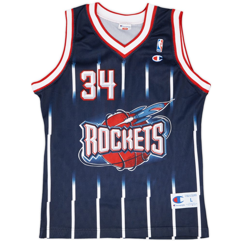 1995-01 Houston Rockets Olajuwon #34 Champion Away Jersey - 9/10 - (L)