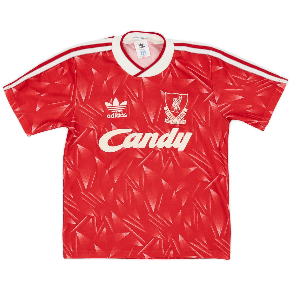 1989-91 Liverpool Home Shirt - 9/10 - (M.Boys)