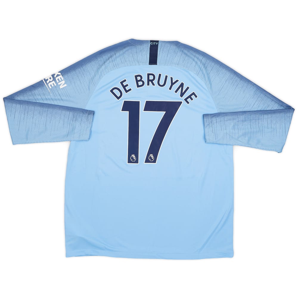 2018-19 Manchester City Home L/S Shirt De Bruyne #17 (XL)