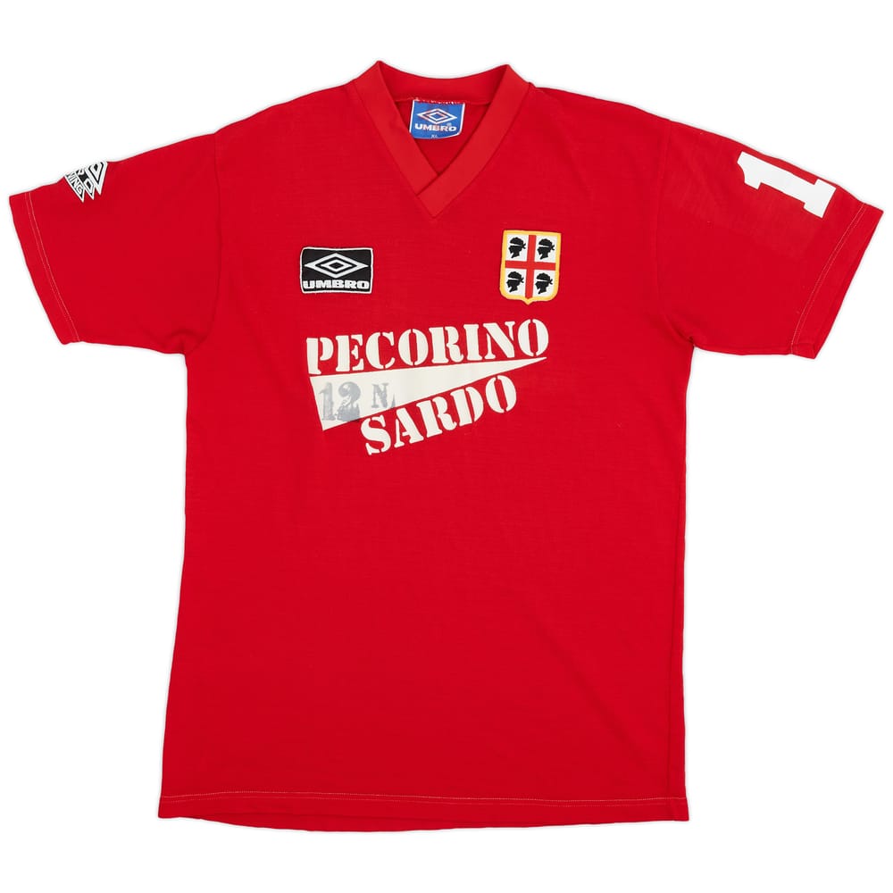 1992-93 Cagliari Player Issue Umbro Training Shirt #12 - 8/10 - (XL)