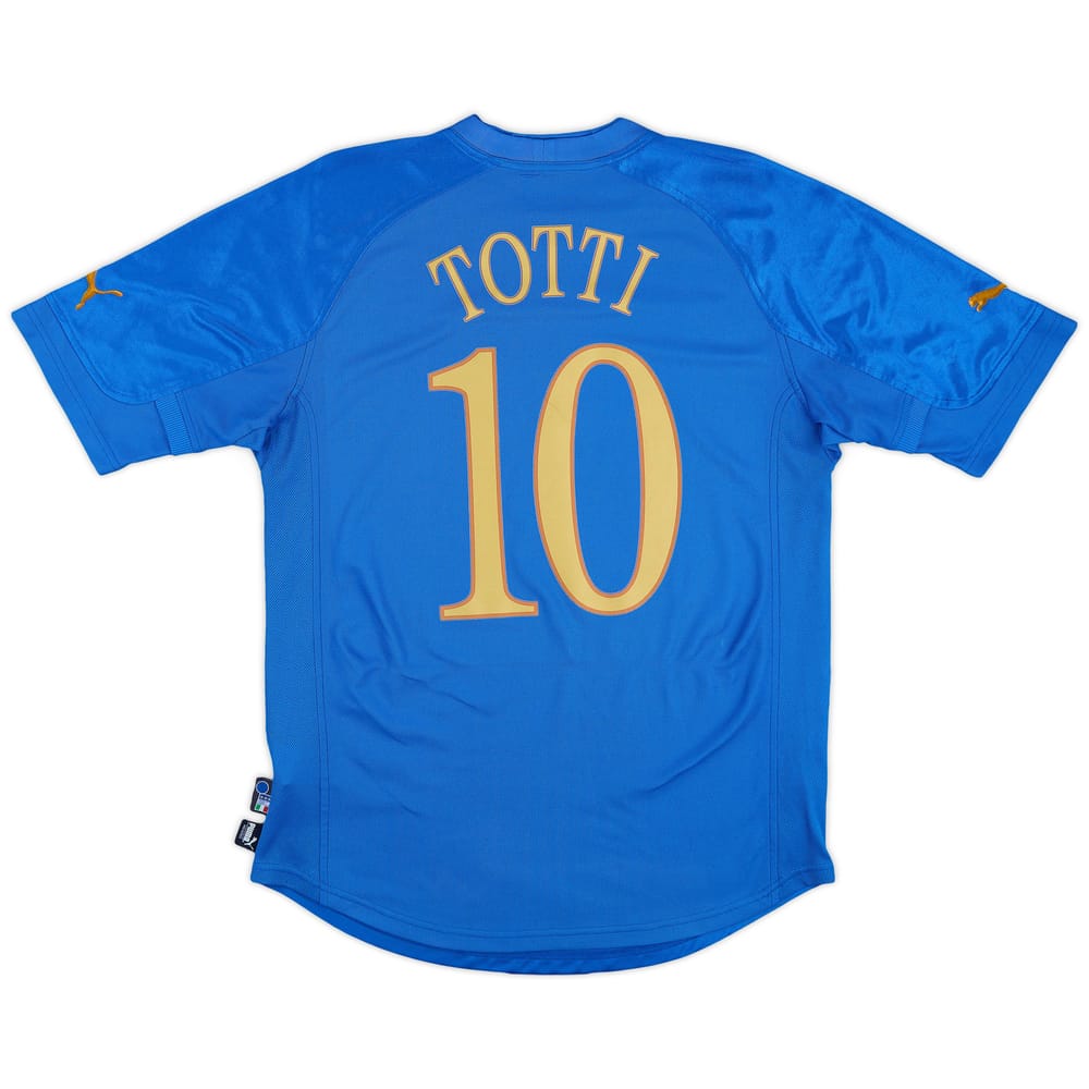 2004-06 Italy Home Shirt Totti #10 - 6/10 - (S)