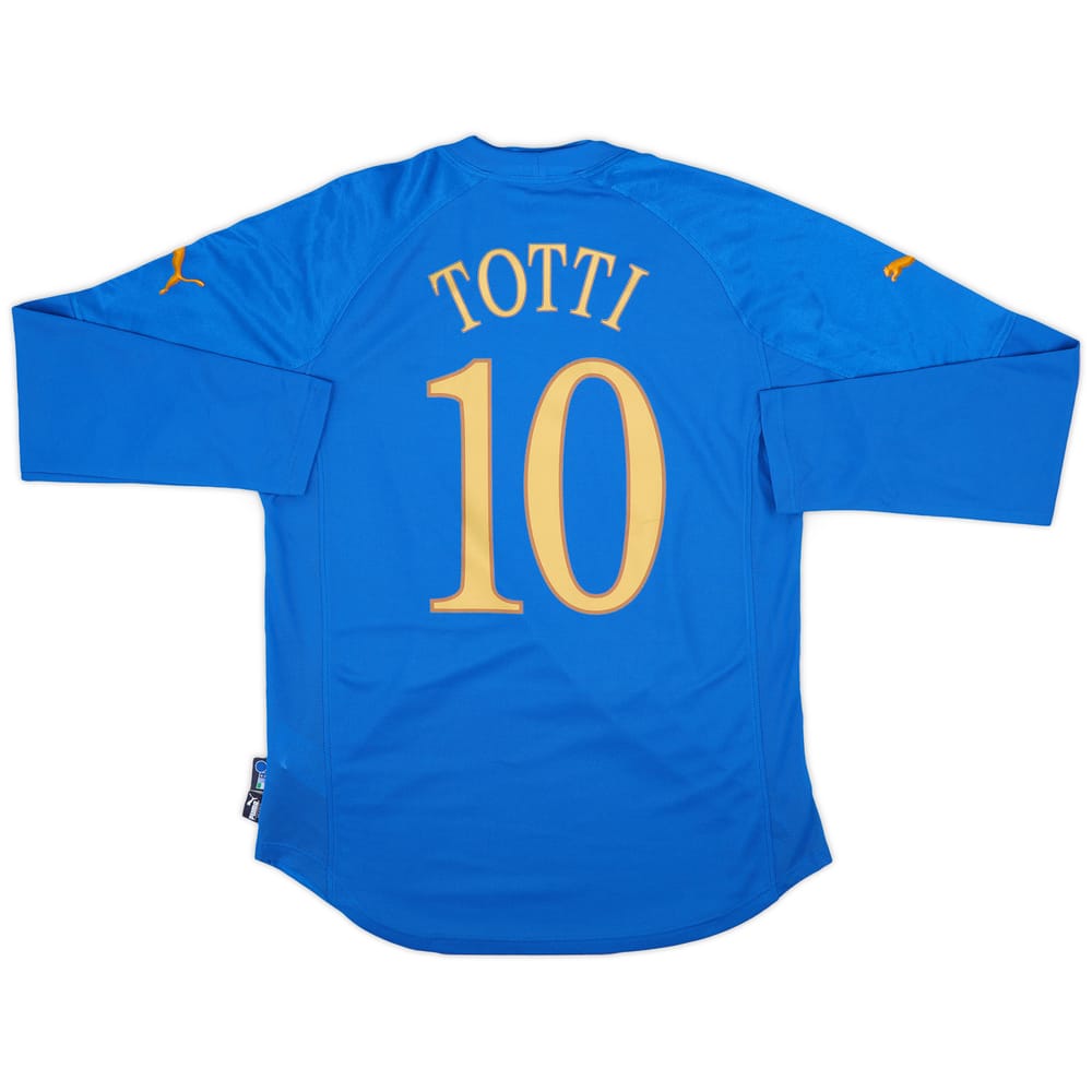 2004-06 Italy Home L/S Shirt Totti #10 (L)