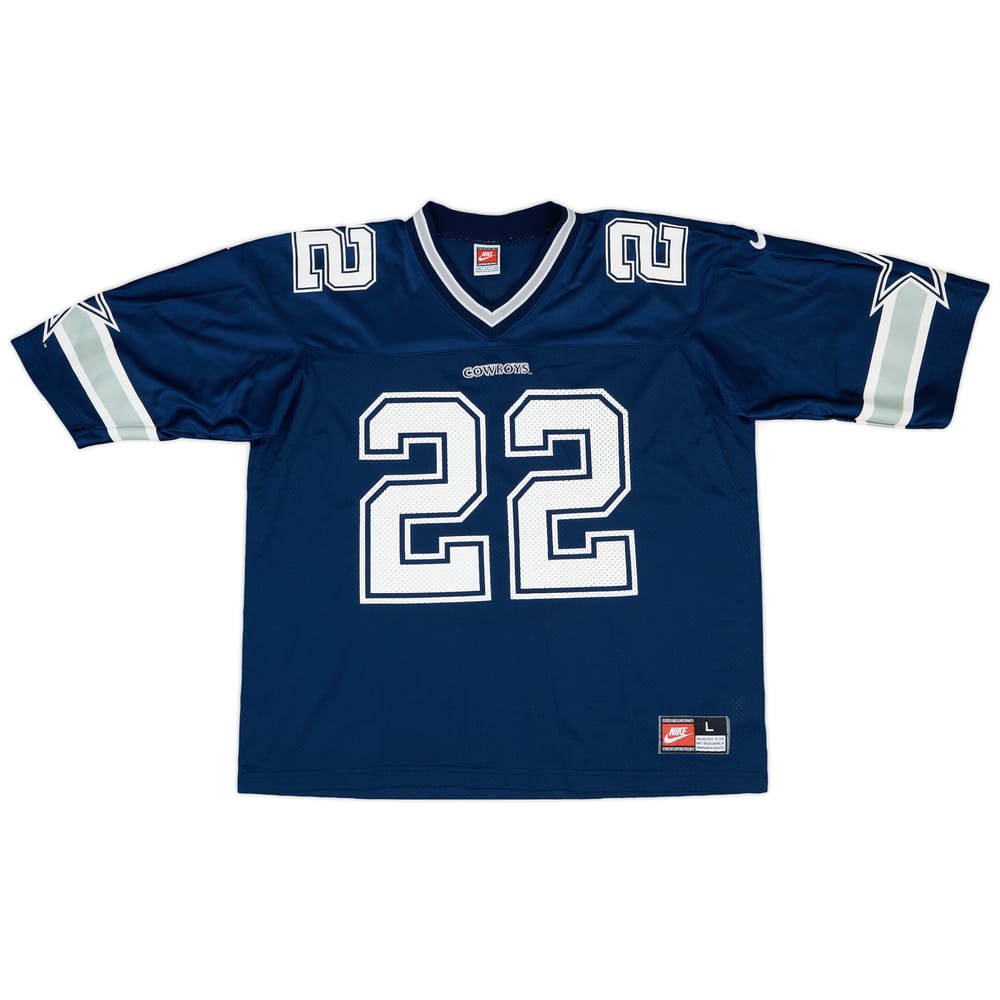 1996-00 Dallas Cowboys E.Smith #22 Nike Home Jersey - 7/10 - (L)