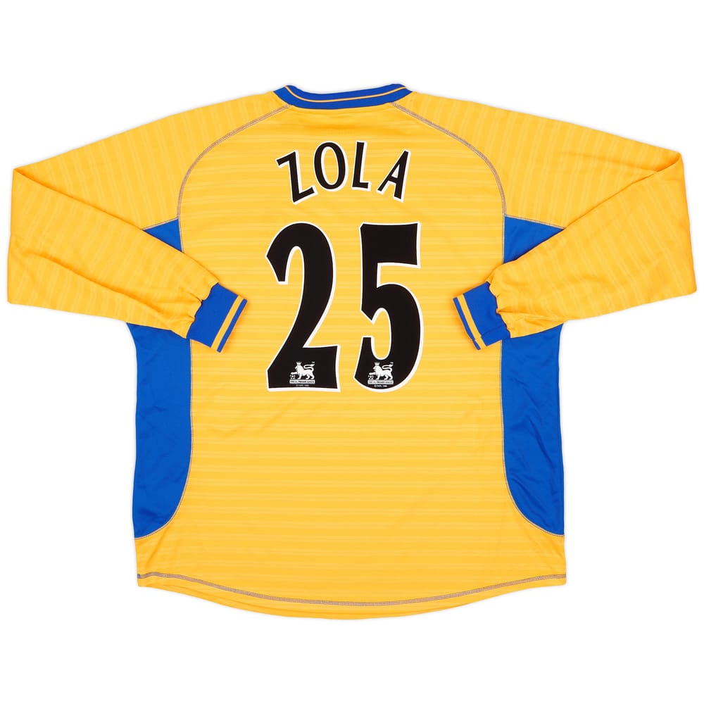 2000-01 Chelsea Away L/S Shirt Zola #25 - 9/10 - (XXL)