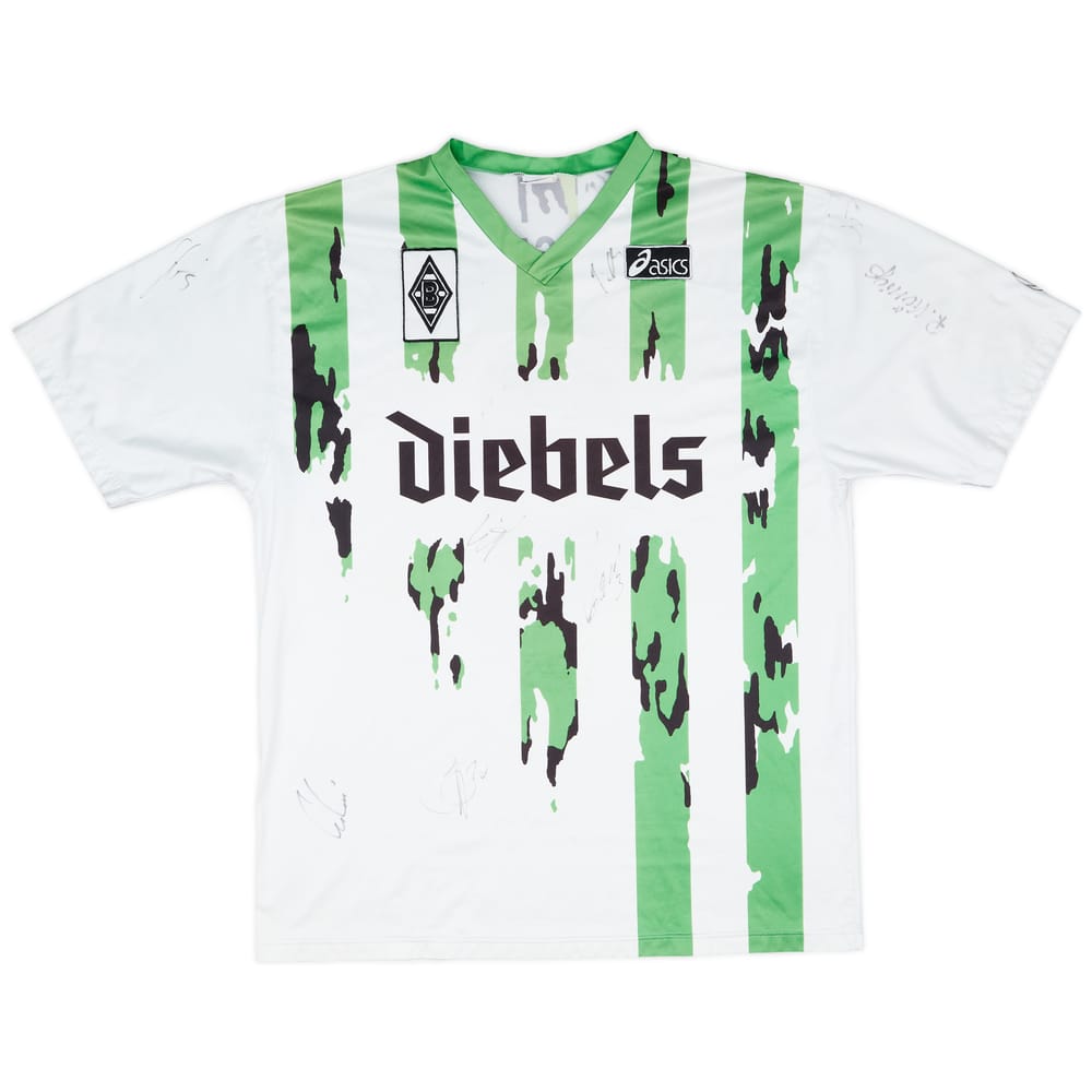 1994-95 Borussia Monchengladbach Match Issue Squad Signed Home Shirt #3