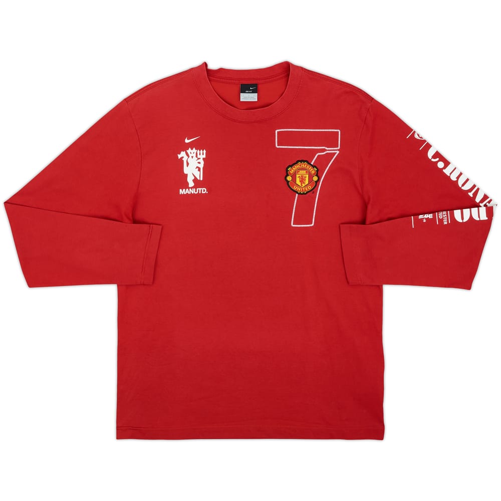 2006-07 Manchester United Nike Cotton L/S Tee #7 - 9/10 - (L)