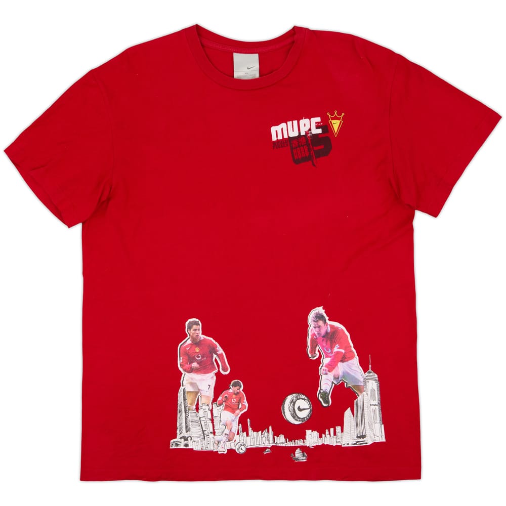 2004-05 Manchester United Nike 'World Finals Hong Kong 05' Graphic Tee - 9/10 - (XL)