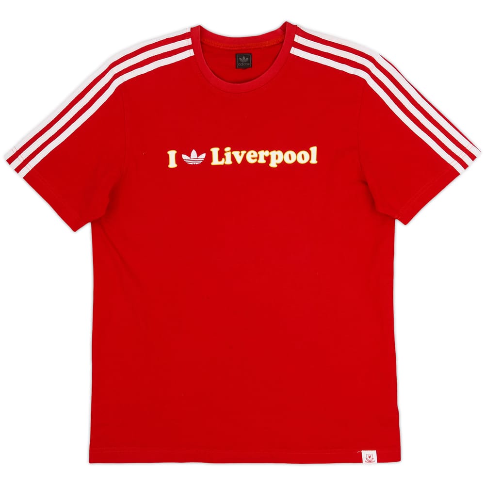 2007-08 Liverpool adidas originals Cotton Tee - 8/10 - (S)