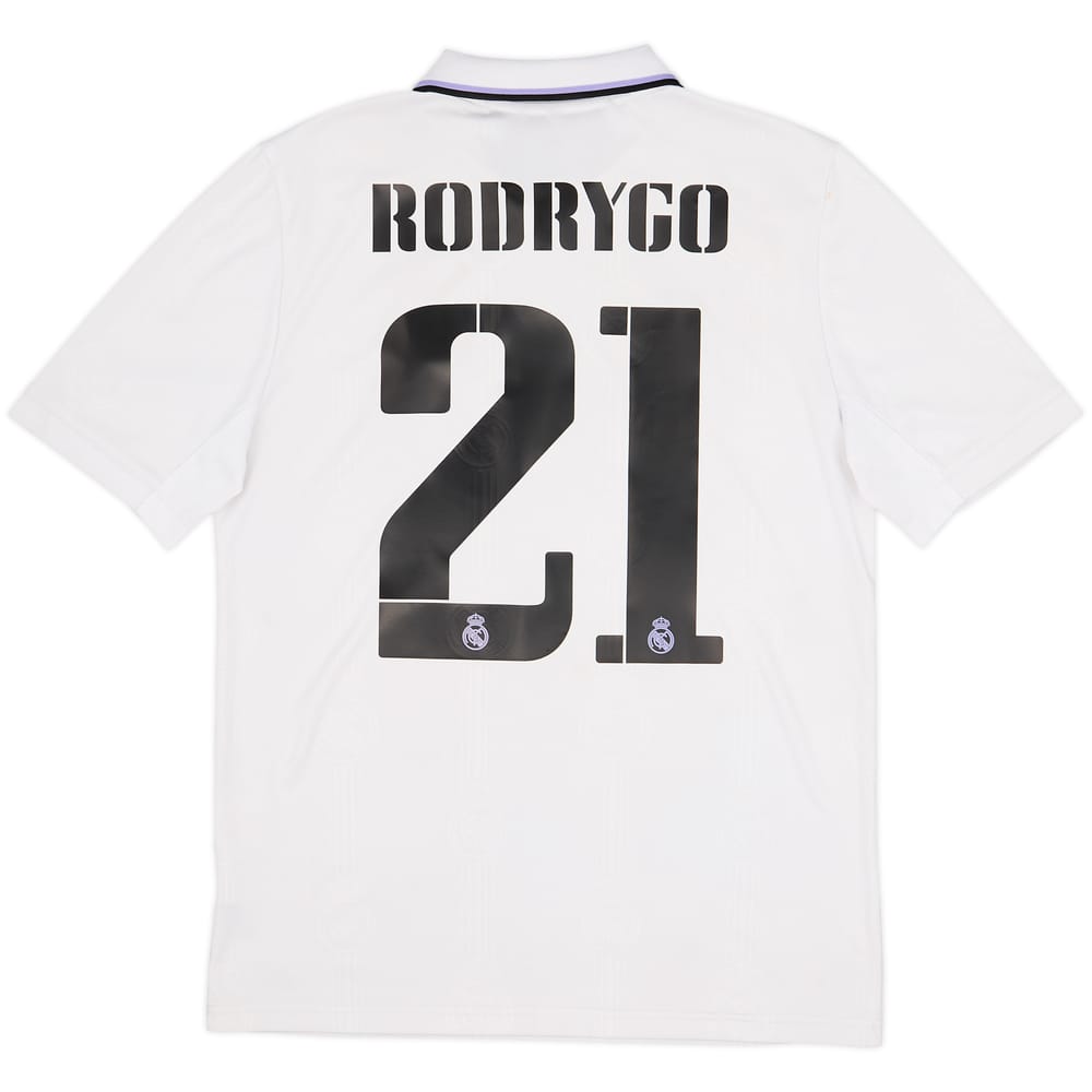 2022-23 Real Madrid Home Shirt Rodrygo #21 - 4/10 - (XL.Boys)