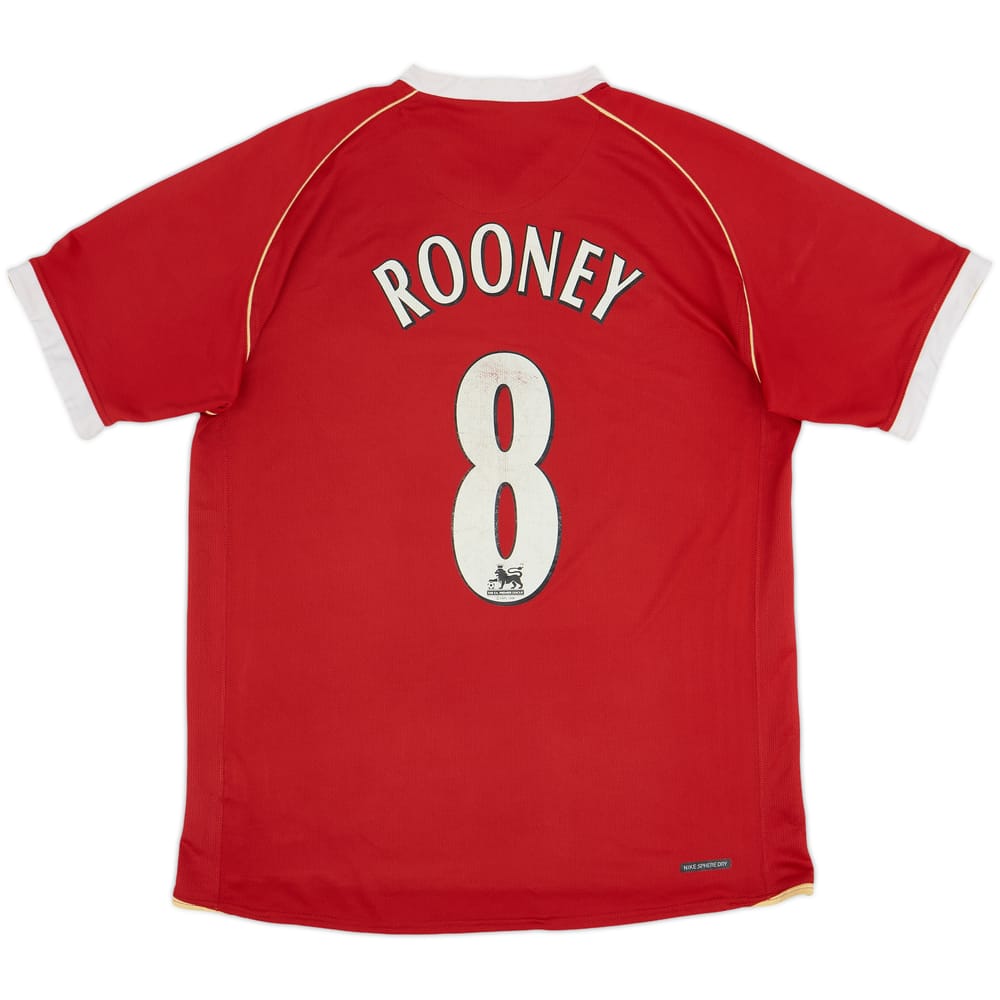 2006-07 Manchester United Home Shirt Rooney #8 - 6/10 - (L)