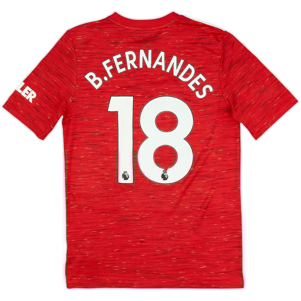 2020-21 Manchester United Home Shirt B.Fernandes #18 - 5/10 - (XL.Boys)