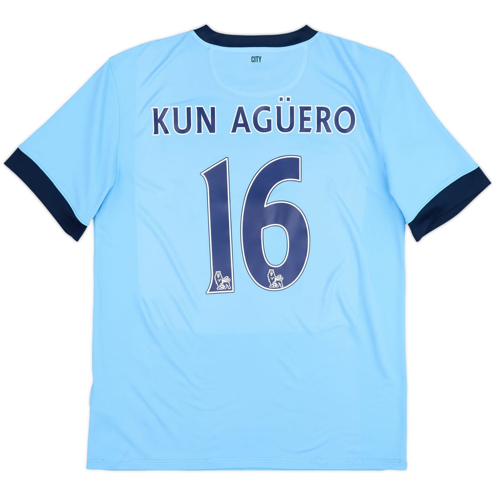 2014-15 Manchester City Home Shirt Kun Aguero #16 - 6/10 - (L)