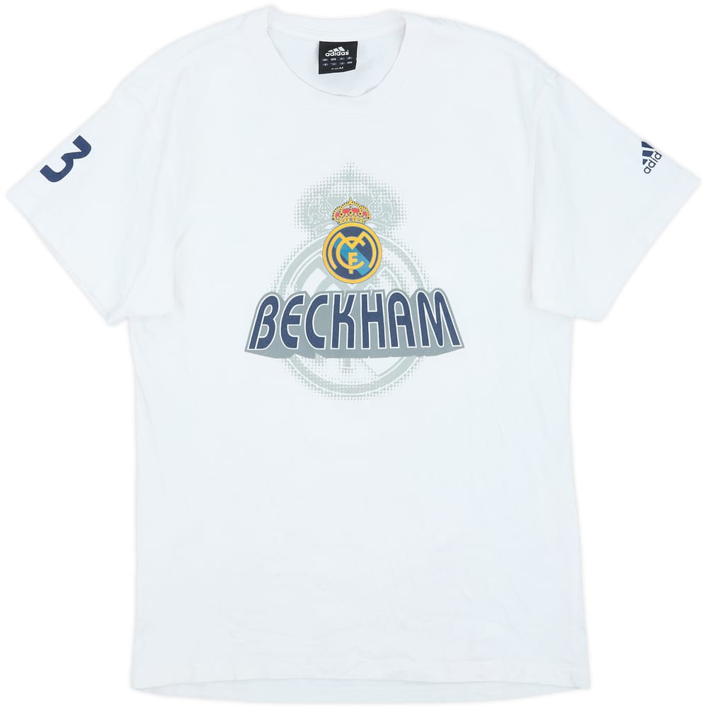 2003-04 Real Madrid adidas Beckham Cotton Tee - 7/10 - (M)
