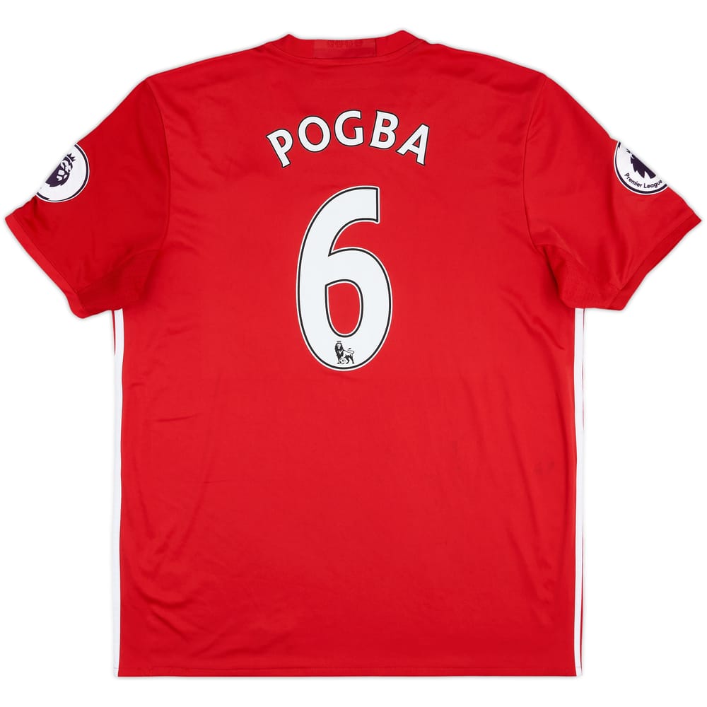 2016-17 Manchester United Home Shirt Pogba #6 - 8/10 - (XL)