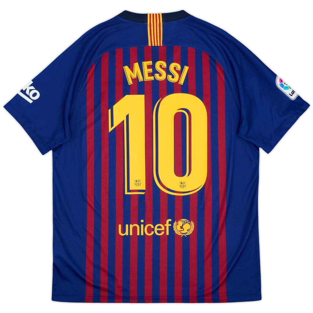2018-19 Barcelona Home Shirt Messi #10 - 9/10 - (L)