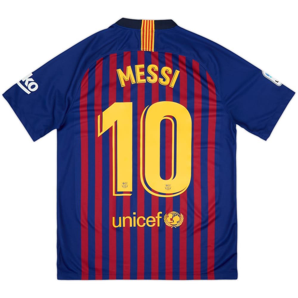 2018-19 Barcelona Home Shirt Messi #10 - 8/10 - (M)