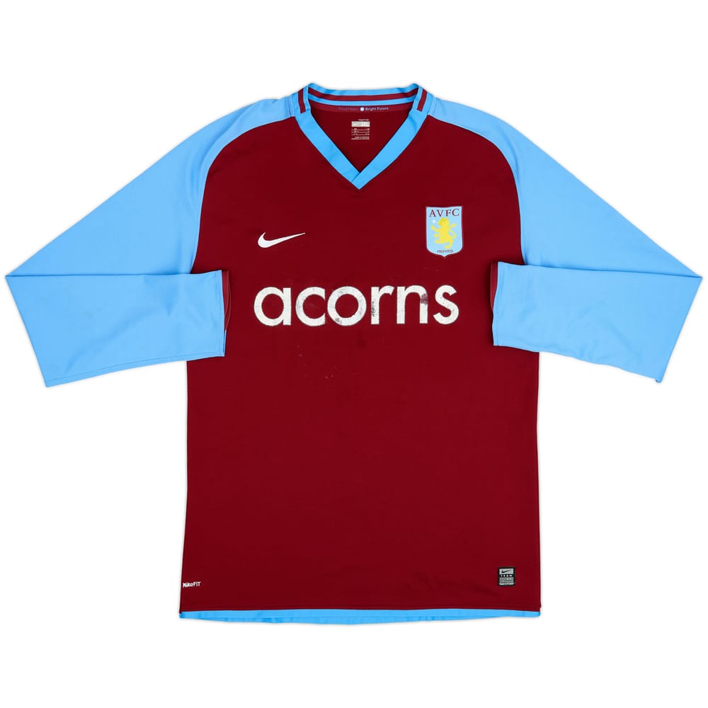 2008-09 Aston Villa Home L/S Shirt - 3/10 - (3XL)