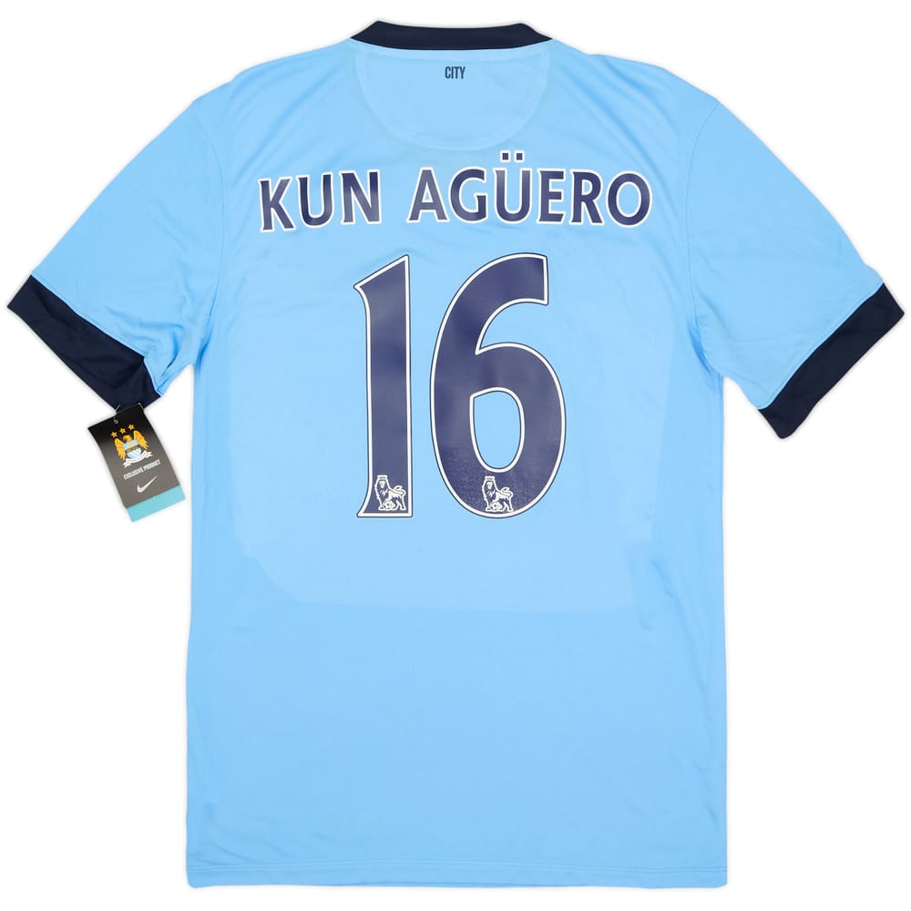 2014-15 Manchester City Home Shirt Kun Aguero #16 (S)