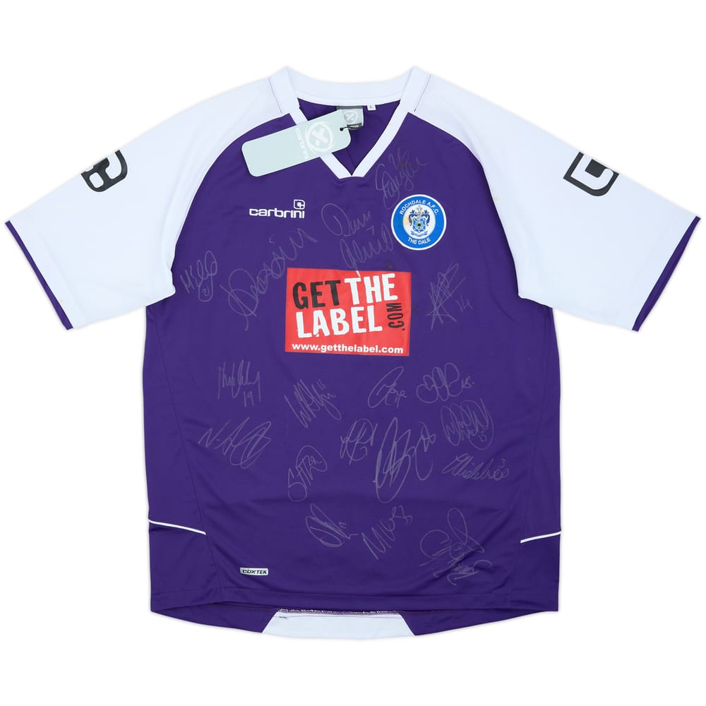 2010-11 Rochdale Squad Signed Away Shirt (L)