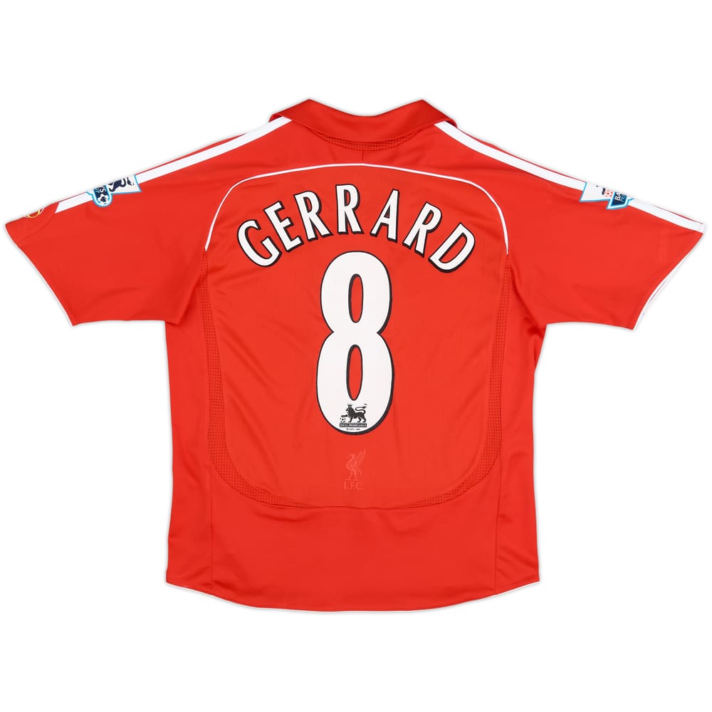 2006-08 Liverpool Camiseta Local Gerrard #8 - 7/10 - (M. Niños)