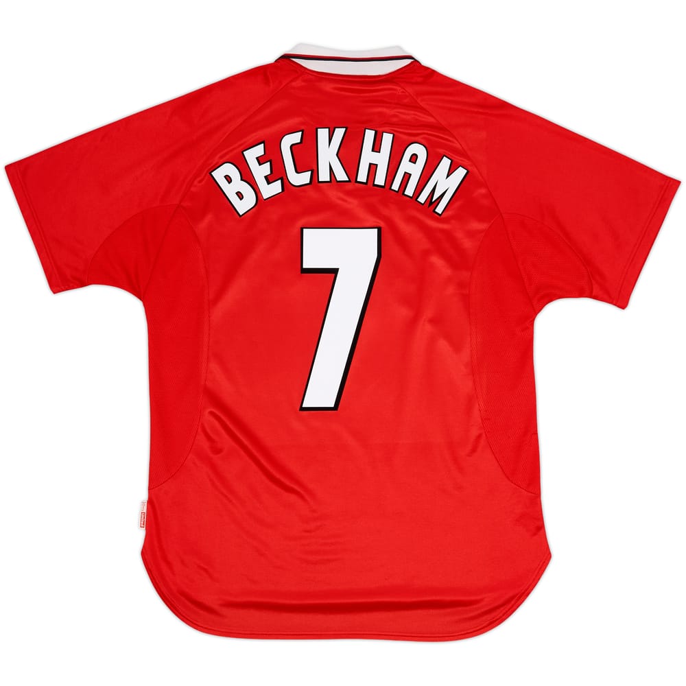 1997-00 Manchester United CL Shirt Beckham #7 - 8/10 - (L)