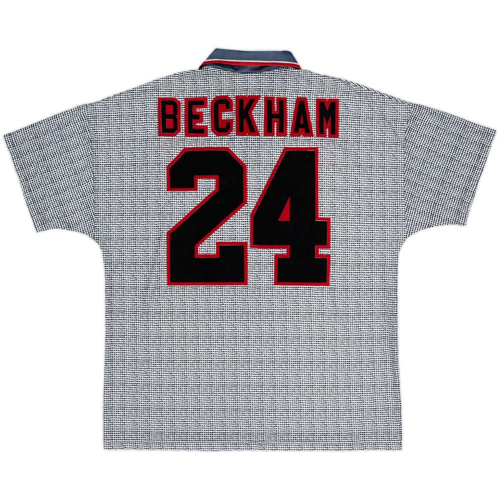 1995-96 Manchester United Away Shirt Beckham #24 - 6/10 - (L)
