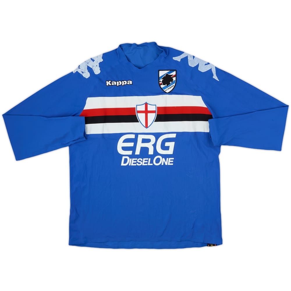 Camiseta de local versión jugador de manga larga del Sampdoria 2007-09 - 5/10 - (XL)