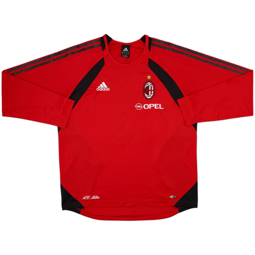 2005-06 AC Milan adidas Training L/S Shirt - 8/10 - (L)