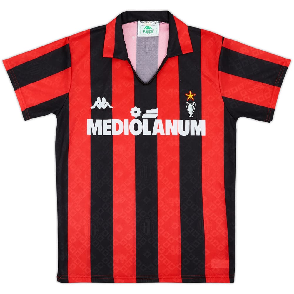 1989-90 AC Milan Home Shirt - 9/10 - (XS)