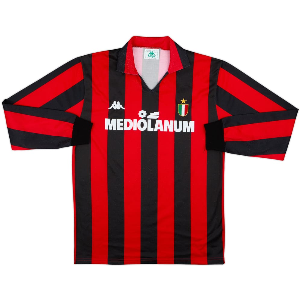 1988-89 AC Milan Home L/S Shirt - 9/10 - (XL)
