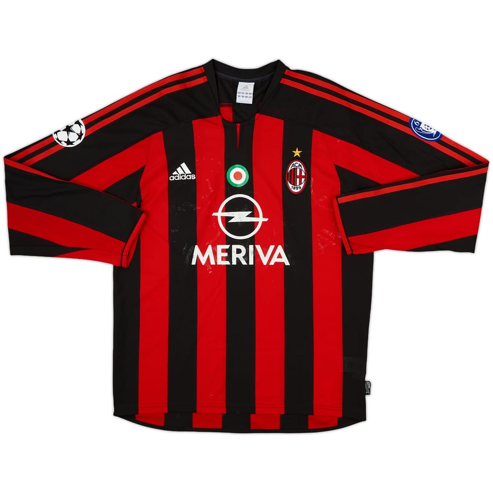 2003-04 AC Milan Home L/S Shirt - 5/10 - (M)