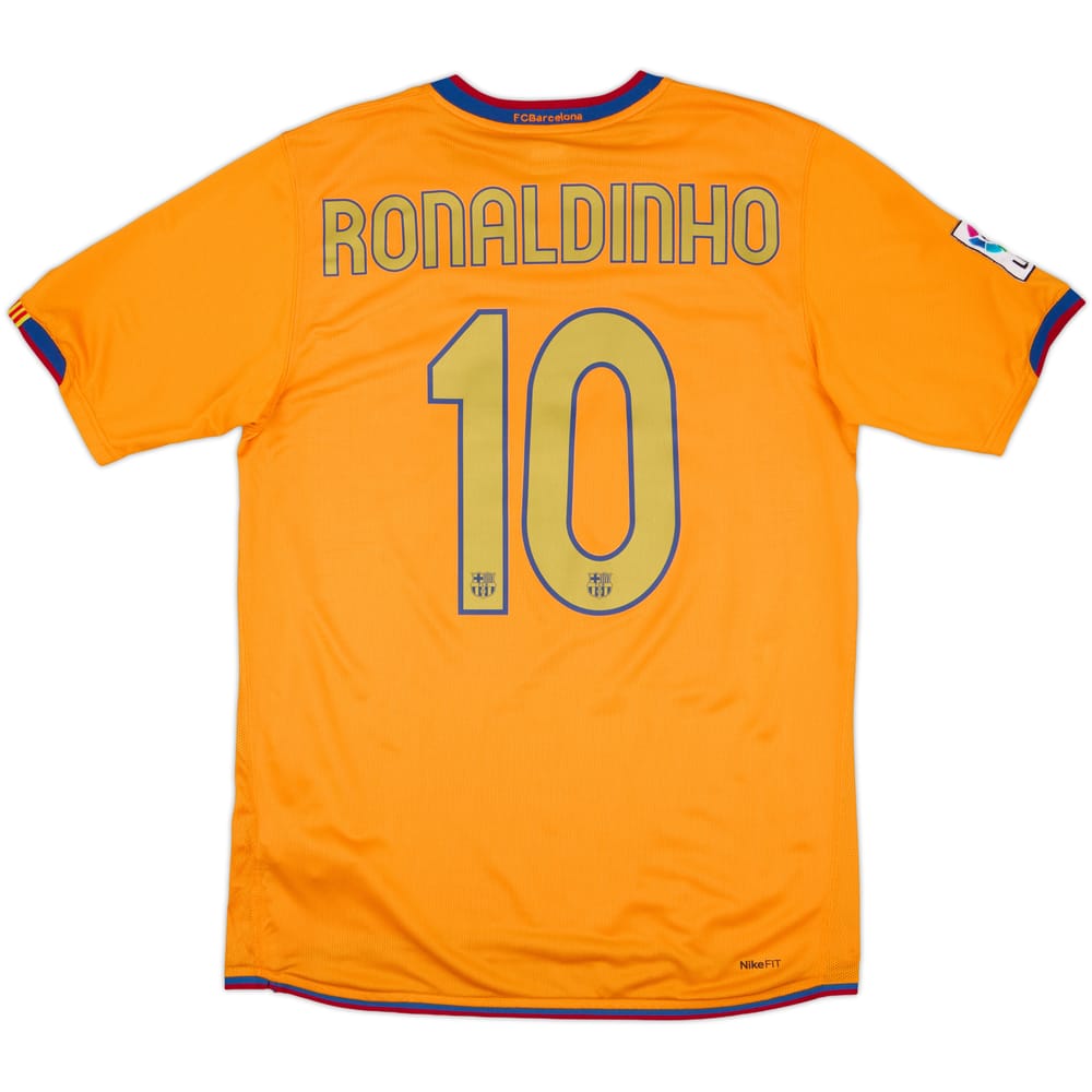 2006-08 Barcelona Away Shirt Ronaldinho #10 - 9/10 - (M)