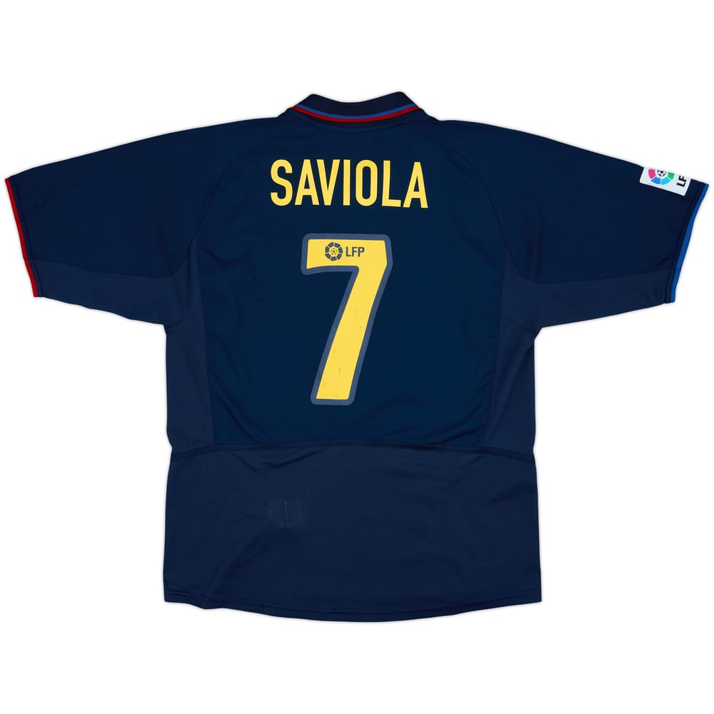 2002-03 Barcelona Away Shirt Saviola #7 - 7/10 - (M)