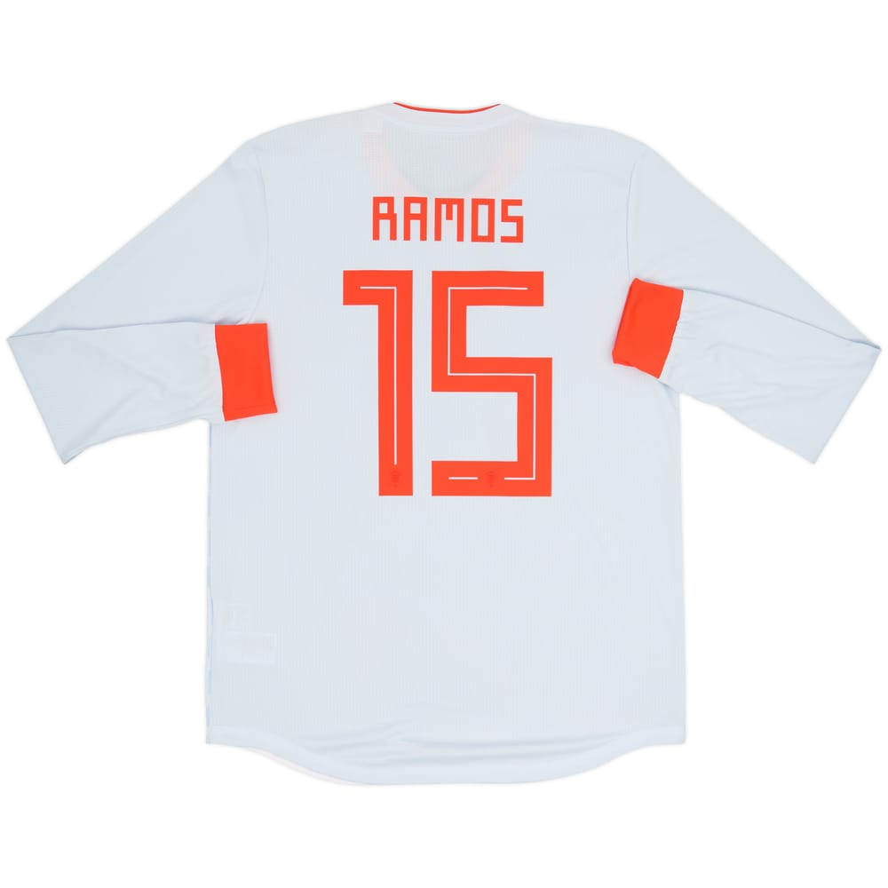 2018-19 Spain Player Issue Away L/S Shirt Ramos #15 (L)
