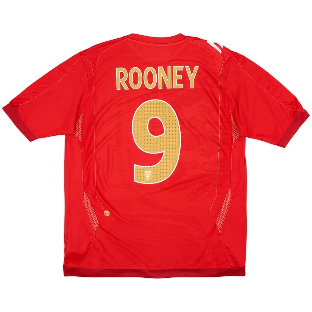 2006-08 England Away Shirt Rooney #9 - 6/10 - (L)