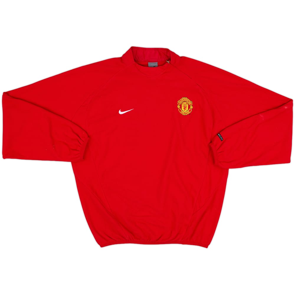 2002-03 Manchester United Nike 1/4 Zip Fleece Top - 7/10 - (M)